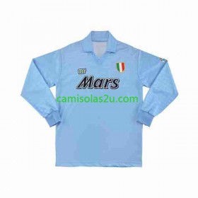 Camisolas de futebol SSC Napoli 1991 Retro Equipamento Principal 1990 Manga Comprida